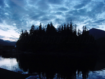 jane and randy's cabin at sunrise