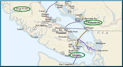 Map of Vancouver Island